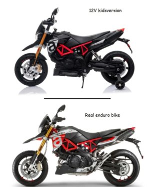Moto Eléctrica Infantil Aprilia Enduro 12V