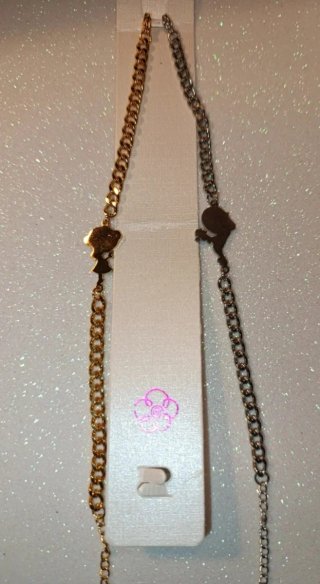 Pulseras Enamorados Acero Dorado y Plateado 22cms