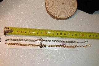 Pulseras Enamorados Acero Dorado y Plateado 22cms