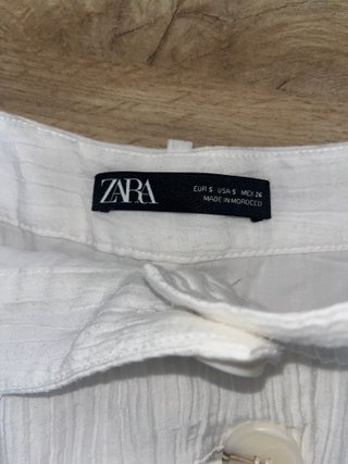 Falda Zara Bambula Blanca Talla S