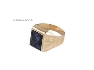 sello oro 18k con piedra con espinela