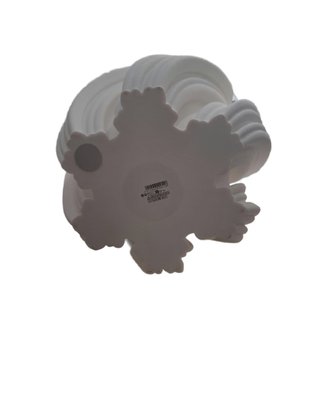 Vaso scultoreo bianco a spirale 3D ceramica opaca