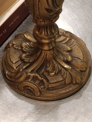 2 lámparas de bronce estilo vintage