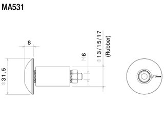 Contrapesos de Manillar de Aluminio B6C1