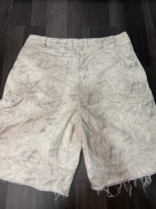 Zara Cargo Shorts Beige/Gris Desgastado