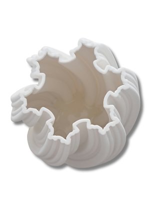 Vaso scultoreo bianco a spirale 3D ceramica opaca