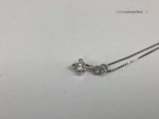collar oro 18k con piedra con diamante 22cm