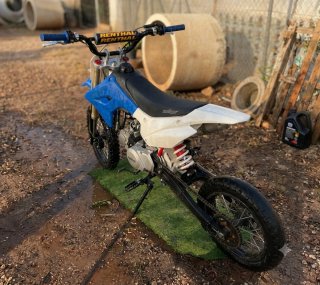 Pit Bike Malcor 125cc Motocross Azul/Blanco