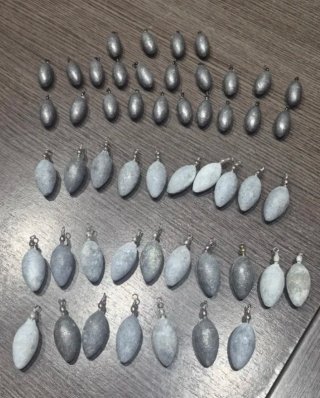 2⁰ Lote plomos barril rolling pesca