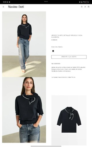 Jersey Massimo Dutti azul L