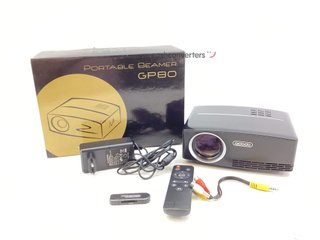 mini proyector portable beamer gp80