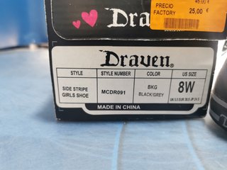 zapatillas Draven nuevas, de la talla 37, con etiqueta y caja , calavera