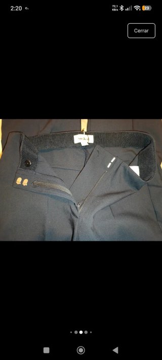 Pantalón pinza Soaked negro talla M