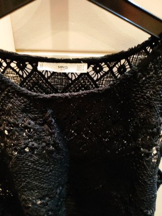 Vestido midi más top de encaje.  Talla M