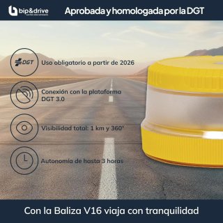 Baliza V16 con funda (conectada hasta 2038) nueva
