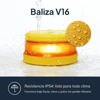 Baliza V16 con funda (conectada hasta 2038) nueva