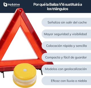 Baliza V16 con funda (conectada hasta 2038) nueva