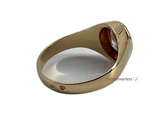 anillo oro 18k con piedra con circonita