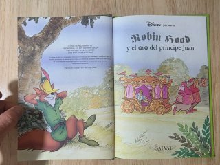 Clásico cuento Disney. "Robin Hood y Juan". Salvat