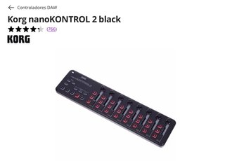 Controlador MIDI KORG nanoKONTROL2 Negro