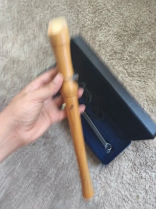 Flauta dulce madera con estuche y accesorios