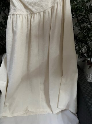 Vestido crema asimétrico talla s