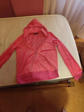 Conjunto Juicy Couture Rosa Neón Strass Y2K Fucsia