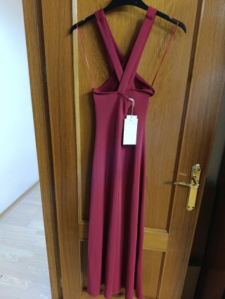 Vestido Zara cruzado rojo Talla M