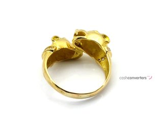 anillo oro 18k con piedra con circonita