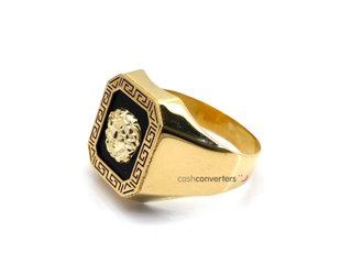sello oro 18k con piedra con circonita