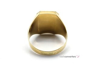 sello oro 18k con piedra con circonita