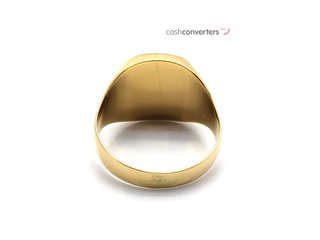 sello oro 18k con piedra con circonita,onix