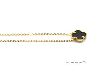 gargantilla oro 18k con piedra con onix 21cm