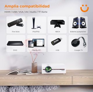 Proyector YABER V5 WiFi Bluetooth 7000 Lúmenes