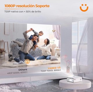 Proyector YABER V5 WiFi Bluetooth 7000 Lúmenes
