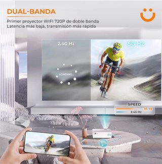 Proyector YABER V5 WiFi Bluetooth 7000 Lúmenes