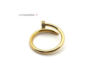 anillo oro 18k con circonita