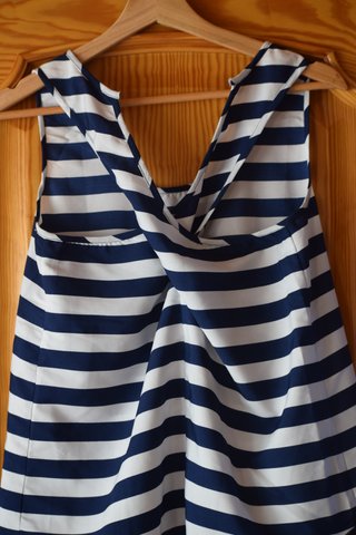 Camisa de rayas azul y blanco