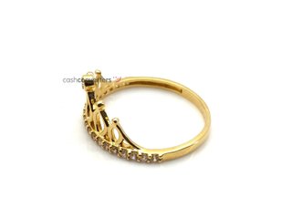 sortija oro 18k con piedra con circonita