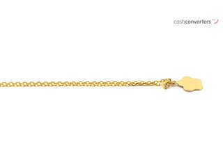 gargantilla oro 18k con piedra con circonita 22cm