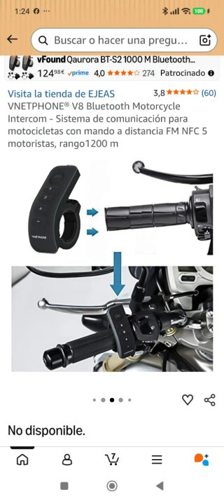 Intercomunicador V8 para Moto