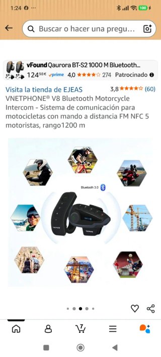 Intercomunicador V8 para Moto