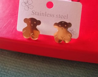 Pendientes Tous Oso Acero Dorado