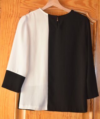 Camisa bicolor manga larga