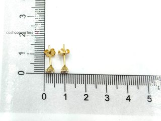 pendientes oro 18k con piedra con circonita