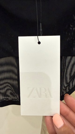Top Corsé Malla Negro Zara M. De temporada.