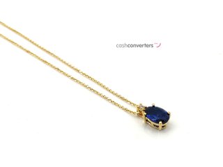 gargantilla oro 18k con piedra con circonita 22cm