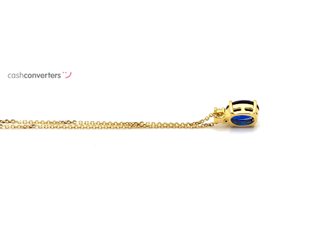 gargantilla oro 18k con piedra con circonita 22cm