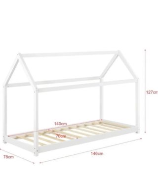 Cama casita infantil blanca