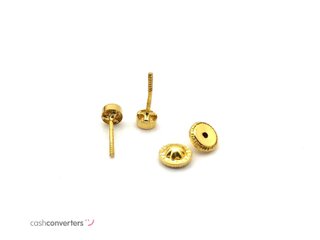 pendientes oro 18k con piedra con circonita